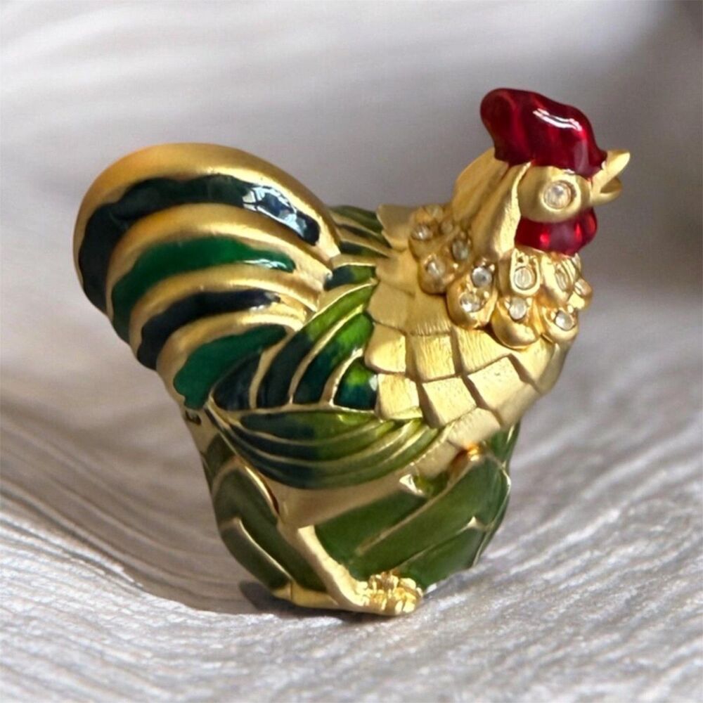 Estee Lauder 2001 White Linen Perfume "Rooster" Compact for Solid Perfume